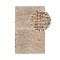Tapis bohème rectangulaire en jute et coton tressé main 200x300 cm FEZ