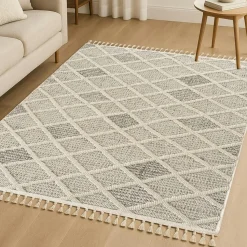 Tapis de salon beige – effet tresse, 120x180 cm ISTANBUL