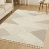 Tapis de salon beige – motif chevrons, 120x180 cm ISTANBUL