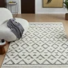Tapis de salon crème et gris – motif géométrique, 160x230 cm ISTANBUL