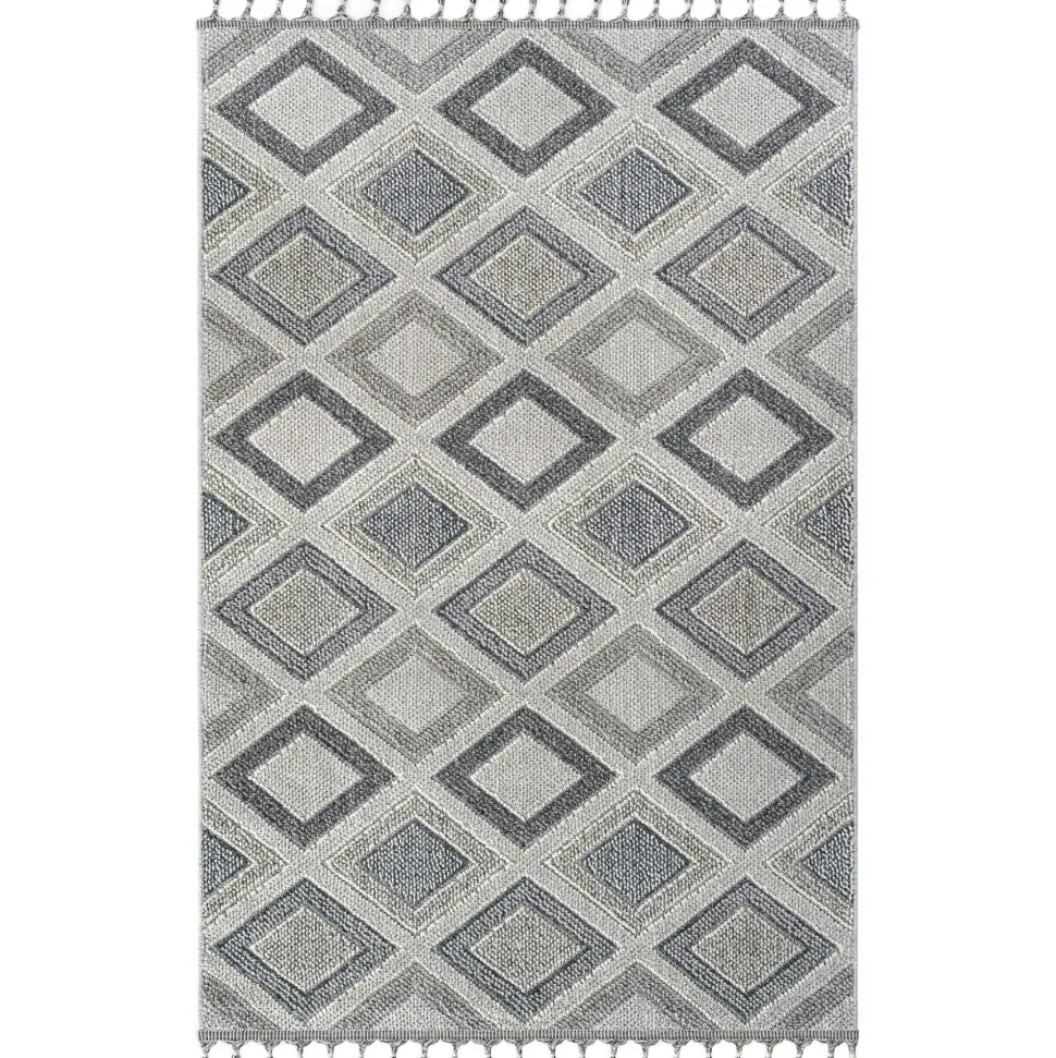 Tapis de salon gris – effet 3D, 120x180 cm ISTANBUL