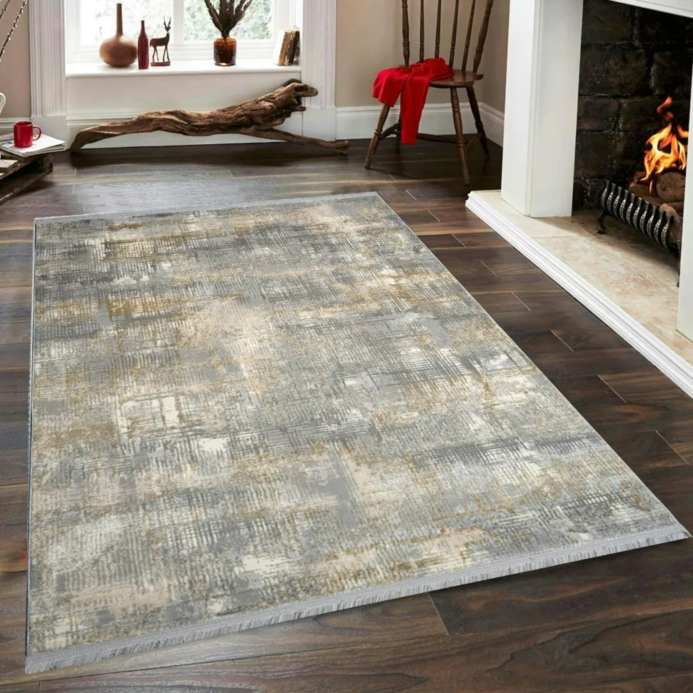 Tapis de salon gris beige – moiré, 160x230 cm ISTANBUL