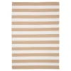 Tapis d'extérieur écoresponsable - rayures beige/blanc MENDOZA