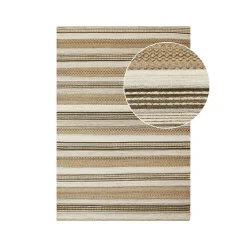 Tapis en jute et laine à motifs linéaires 200x300 cm FEZ