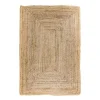 Tapis en jute tressée 180 cm - format rectangulaire, esprit bohème FEZ