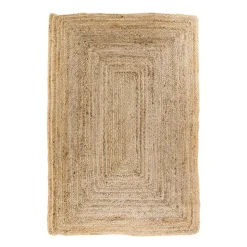 Tapis en jute tressée 180 cm - format rectangulaire, esprit bohème FEZ