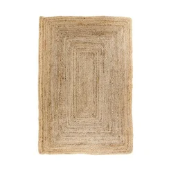 Tapis en jute tressée - format rectangulaire, esprit bohème FEZ