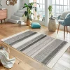 Tapis gris moderne – lignes stylisées, 160x230 cm ISTANBUL