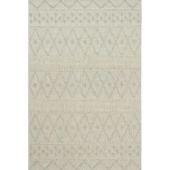 Tapis gris motifs losanges – franges, 120x180 cm ISTANBUL