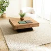 Tapis rectangulaire 160 x 230 cm laine bouclettes beige