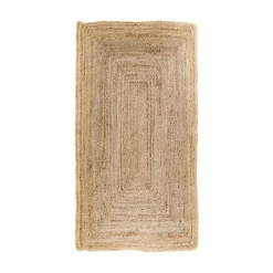 Tapis rond en jute tressée Ø150 cm - style bohème et nature FEZ