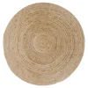 Tapis rond en jute tressée Ø180 cm - style bohème et nature FEZ