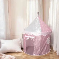 Tente pop-up rose pour enfant