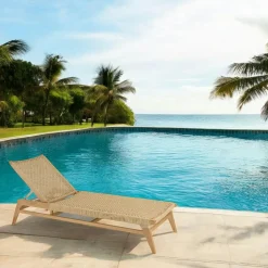 Transat teck et tressage couleur naturelle SUMMER