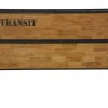 Tête de lit hévéa recyclé naturel et métal noirci 180X120cm DOCKER