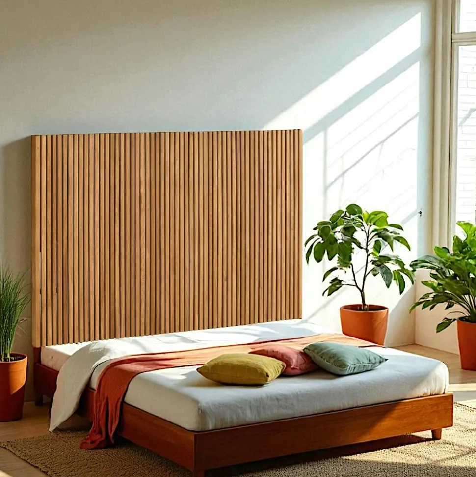 Tête de lit moderne bois – structure baguette, 165 cm IENA