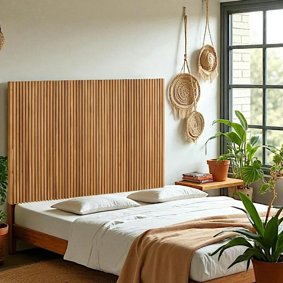 Tête de lit moderne bois – structure baguette, 145 cm IENA