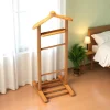 Valet de chambre bois clair avec plateau vide-poches SITIA