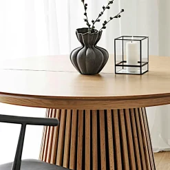 Vase corolle en céramique noire