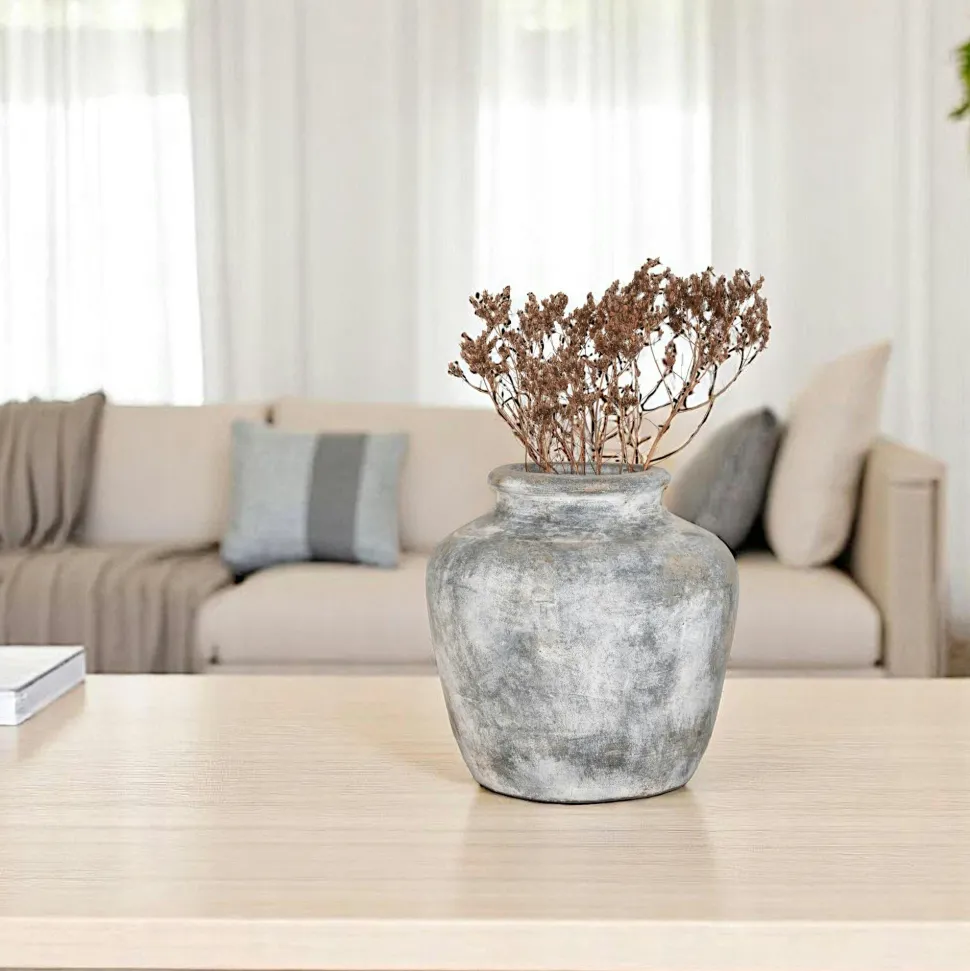Vase décoratif vintage gris clair