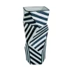 Vase destructuré blanc et noir H31 cm